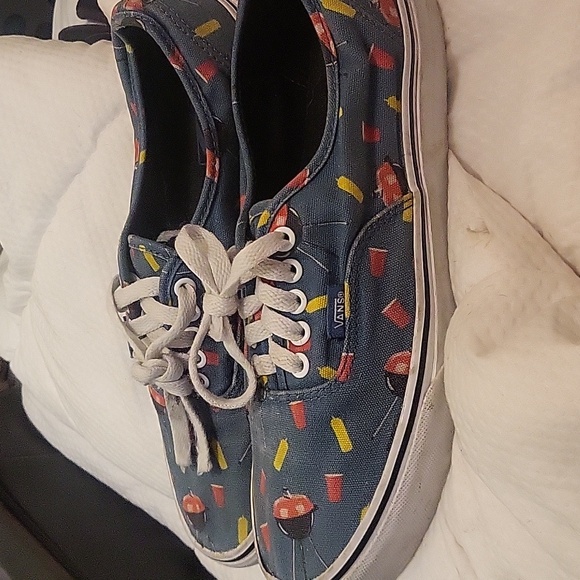 Vans Shoes - Vans shoes with cute BBQs on it size Women's 10.5 and Mens 9.0